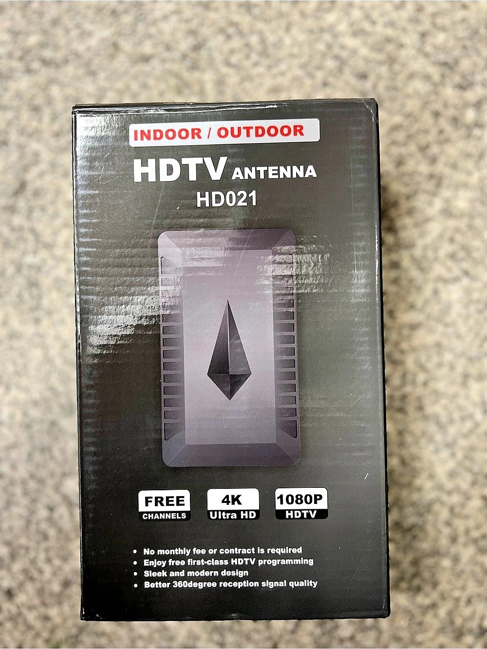 HD021 Indoor/Outdoor HDTV Antenna 4K Black